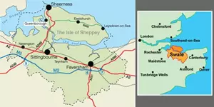 Swale Area Map in South East England